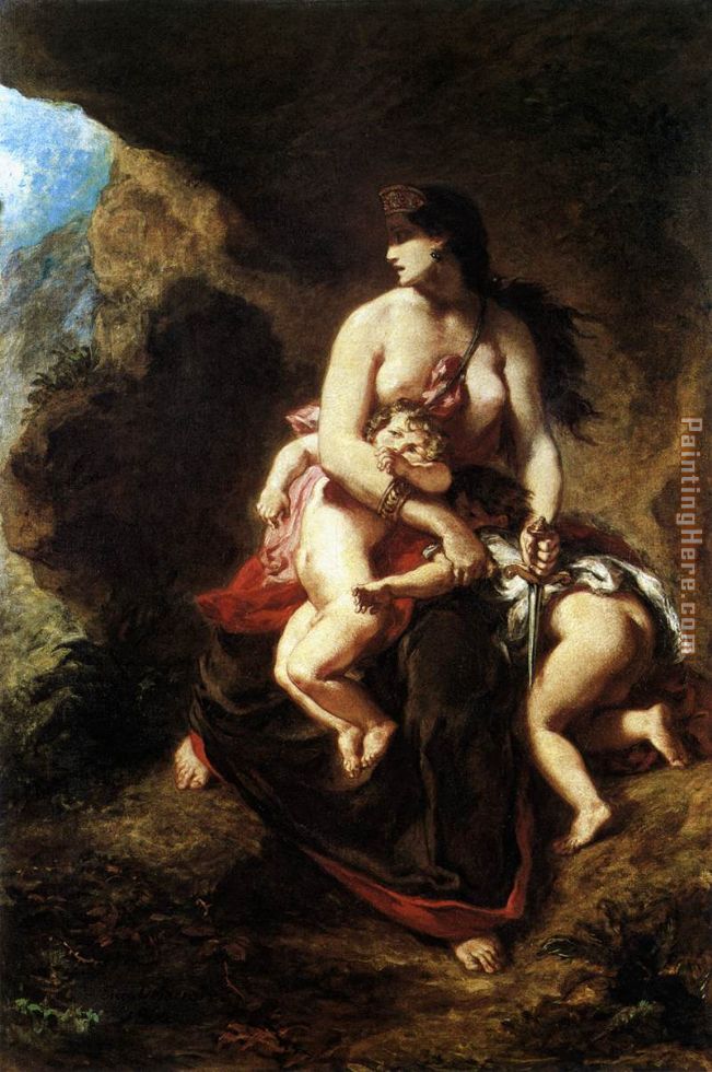Eugene Delacroix Medea about to Kill her Children